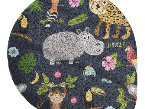 Kids carpet set 20 3D Model