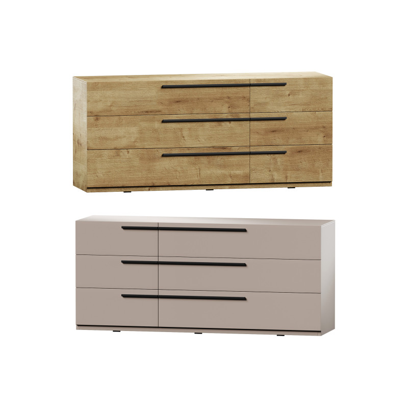 Kimball Chest of Drawers-3 White Wood Latte 3Dモデル .c4d .max .obj .3ds .fbx .stl .blend 
