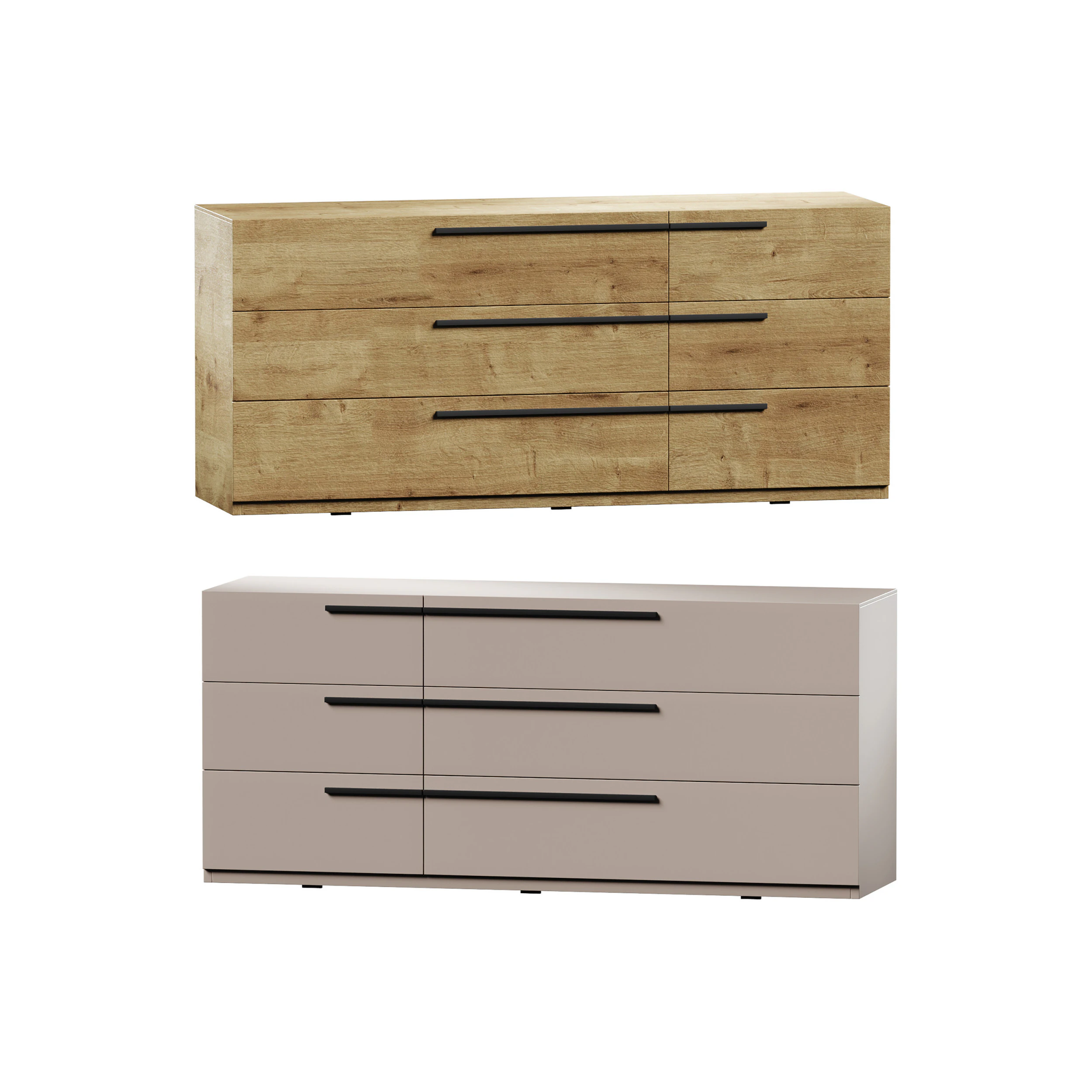 Kimball Chest of Drawers-3 White Wood Latte 3D Model .c4d .max .obj .3ds .fbx .stl .blend 