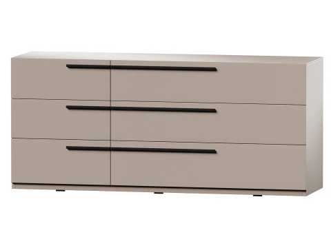 Kimball Chest of Drawers-3 White Wood Latte 3D Model