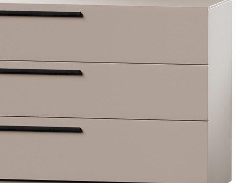 Kimball Chest of Drawers-3 White Wood Latte 3Dモデル