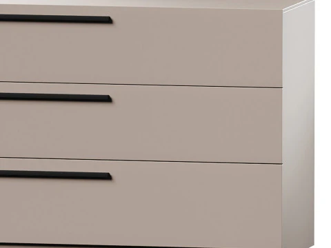 Kimball Chest of Drawers-3 White Wood Latte 3D Model