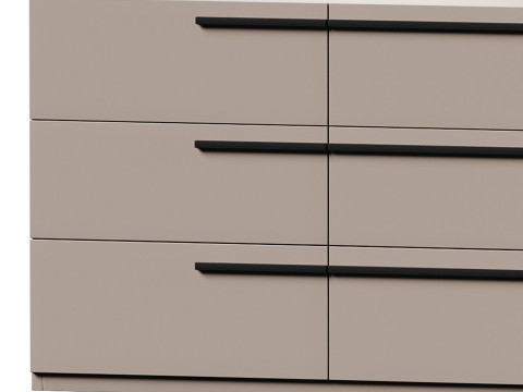 Kimball Chest of Drawers-3 White Wood Latte 3Dモデル
