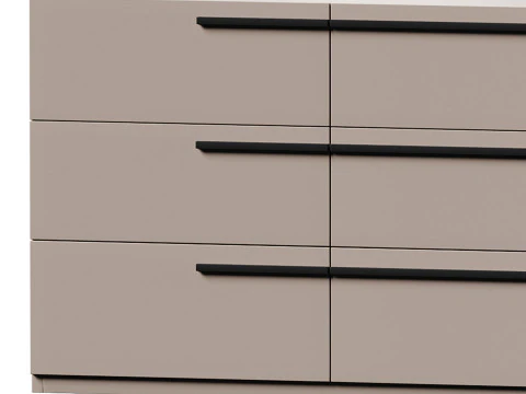 Kimball Chest of Drawers-3 White Wood Latte 3D Model