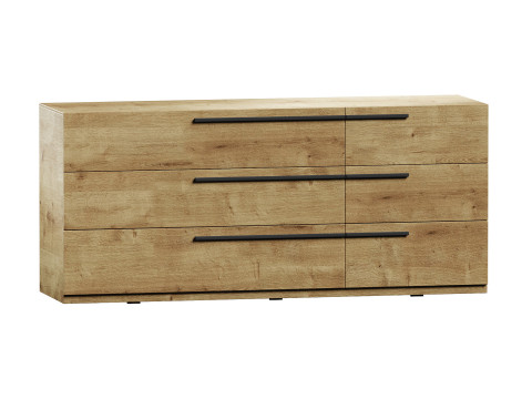 Kimball Chest of Drawers-3 White Wood Latte 3Dモデル