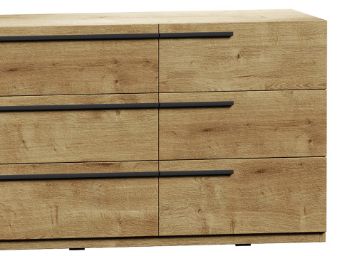 Kimball Chest of Drawers-3 White Wood Latte 3Dモデル