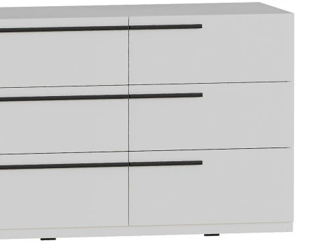 Kimball Chest of Drawers-3 White Wood Latte 3D Model