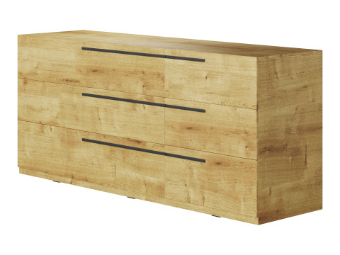 Kimball Chest of Drawers-3 White Wood Latte 3Dモデル