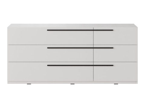 Kimball Chest of Drawers-3 White Wood Latte 3Dモデル