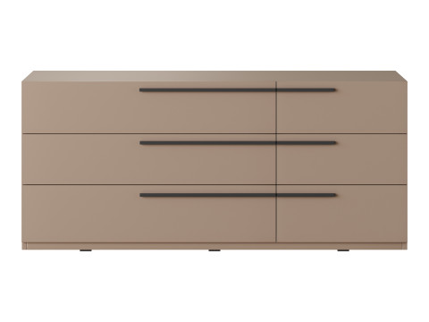 Kimball Chest of Drawers-3 White Wood Latte 3Dモデル
