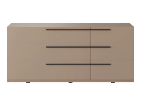 Kimball Chest of Drawers-3 White Wood Latte 3D Model