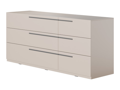 Kimball Chest of Drawers-3 White Wood Latte 3Dモデル