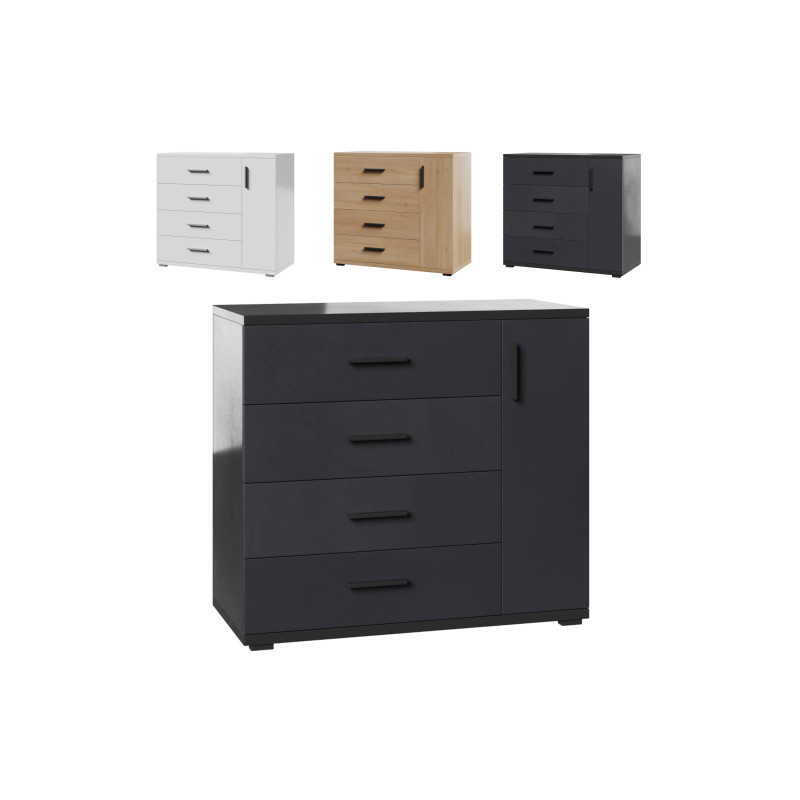 Komod INNOVO White Black Wood Modelo 3D .c4d .max .obj .3ds .fbx .stl .blend 