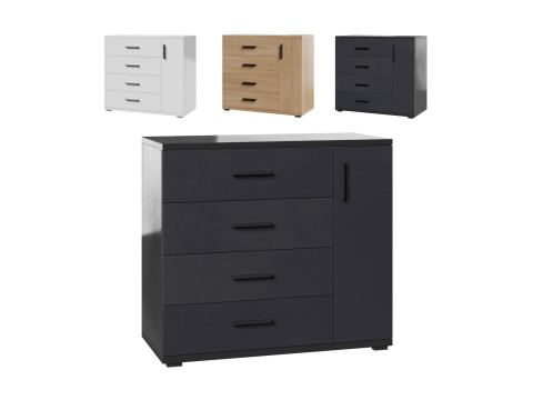 Komod INNOVO White Black Wood 3D 모델