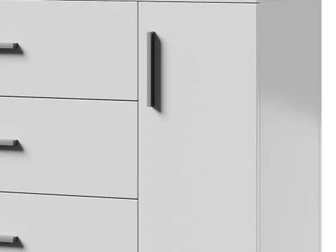 Komod INNOVO White Black Wood 3D Model
