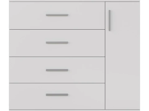 Komod INNOVO White Black Wood 3D Model