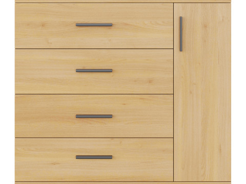 Komod INNOVO White Black Wood Modelo 3D