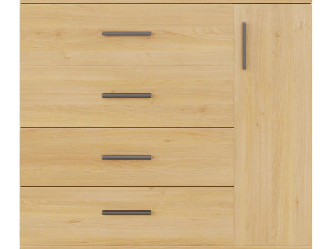 Komod INNOVO White Black Wood 3D Model