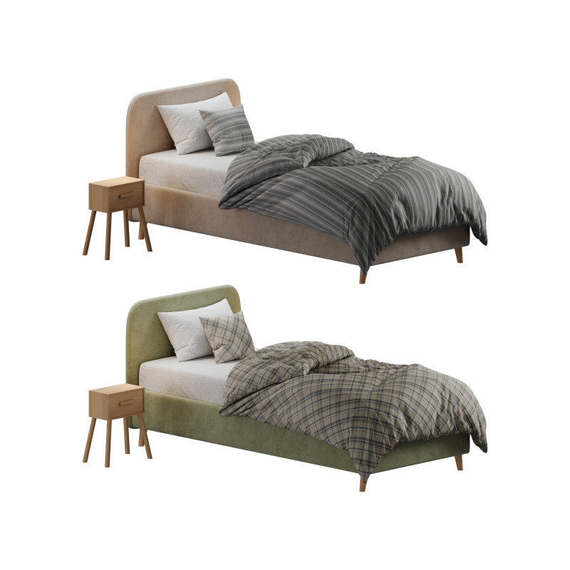 Lightsey bed 120 3D Model .c4d .max .obj .3ds .fbx .stl .blend 