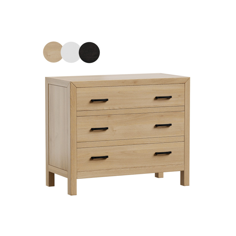 Linwood 3-Drawer Dresser Modelo 3D .c4d .max .obj .3ds .fbx .stl .blend 