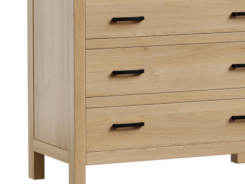 Linwood 3-Drawer Dresser Modelo 3D