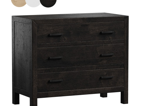 Linwood 3-Drawer Dresser Modelo 3D