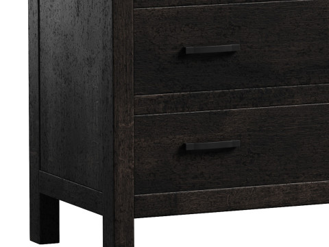 Linwood 3-Drawer Dresser Modelo 3D