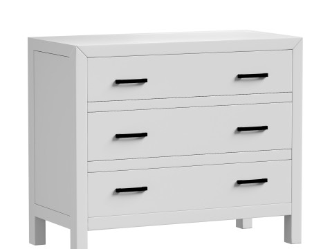 Linwood 3-Drawer Dresser Modelo 3D