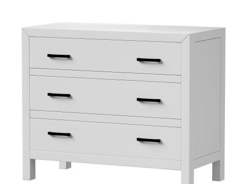 Linwood 3-Drawer Dresser Modelo 3D