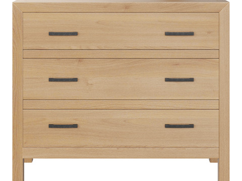 Linwood 3-Drawer Dresser Modelo 3D