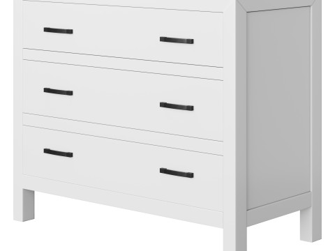 Linwood 3-Drawer Dresser Modelo 3D