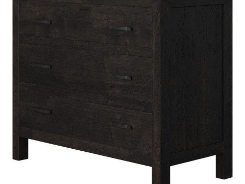 Linwood 3-Drawer Dresser Modelo 3D