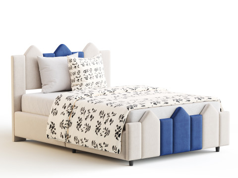 Mjkone Full Size Kids Bed 3D Модель