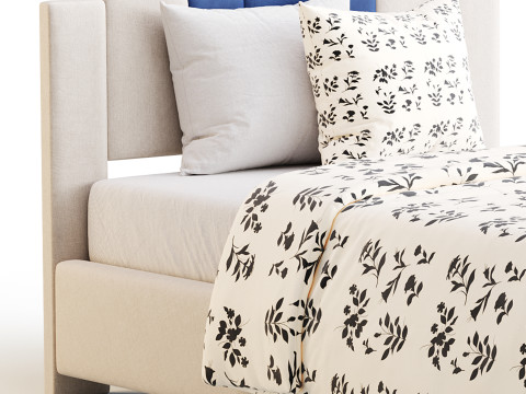 Mjkone Full Size Kids Bed 3D Модель