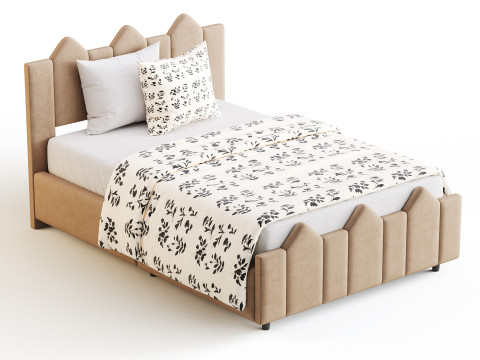 Mjkone Full Size Kids Bed 3D Модель