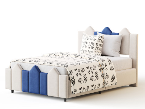 Mjkone Full Size Kids Bed 3D Модель