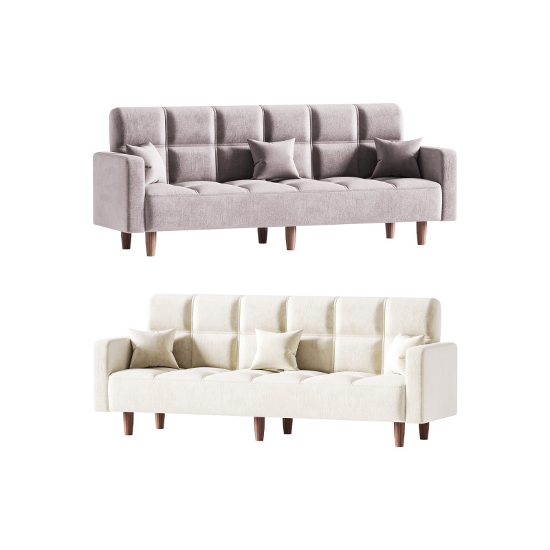 Modern 4-Seat Convertible Sofa 3D 모델 .c4d .max .obj .3ds .fbx .stl .blend 