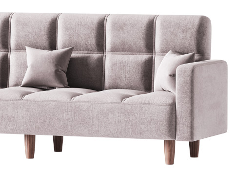 Modern 4-Seat Convertible Sofa 3D 모델