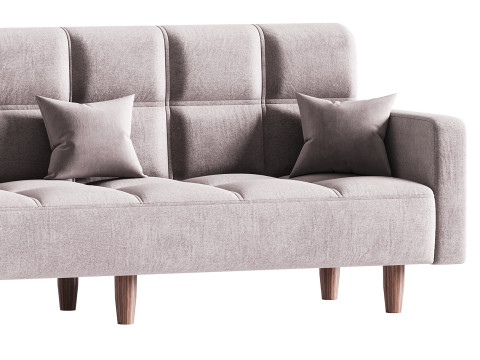 Modern 4-Seat Convertible Sofa 3D 모델