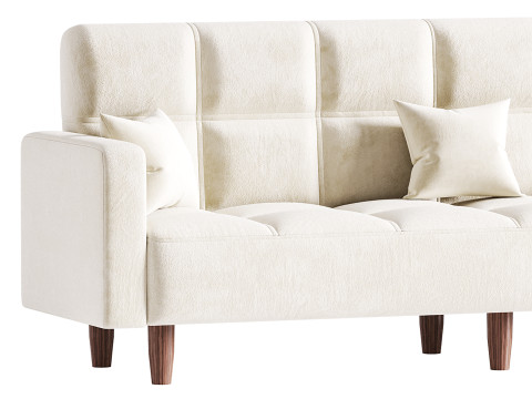 Modern 4-Seat Convertible Sofa 3D 모델