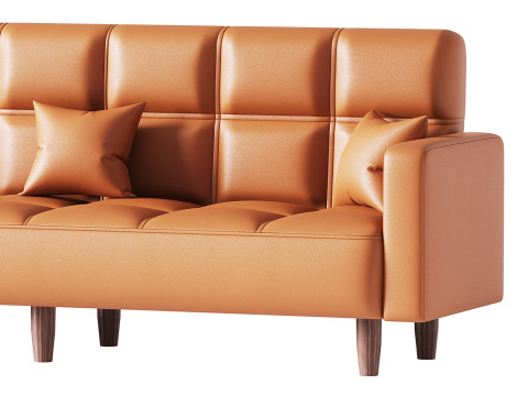 Modern 4-Seat Convertible Sofa 3D 모델