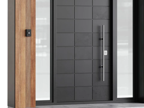 Modern entrance door 02 3D Model