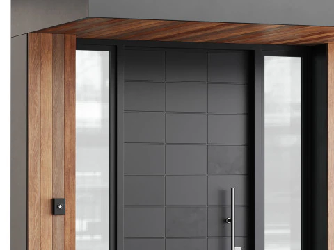 Modern entrance door 02 3D Model