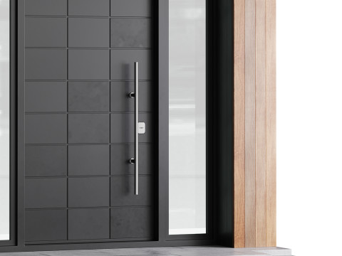 Modern entrance door 02 Modello 3D