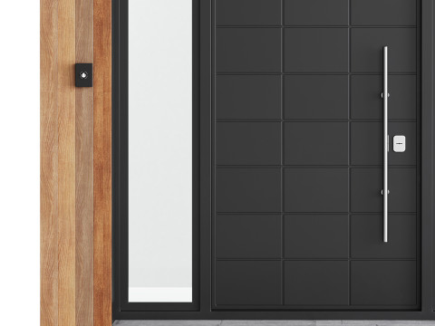 Modern entrance door 02 Modello 3D