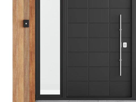 Modern entrance door 02 3D Model