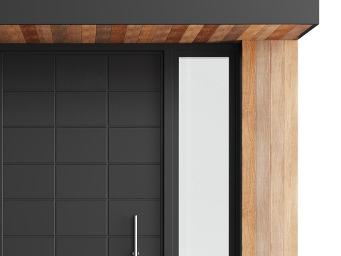 Modern entrance door 02 Modello 3D