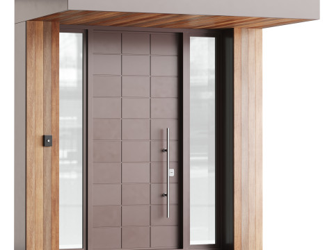 Modern entrance door 02 Modello 3D
