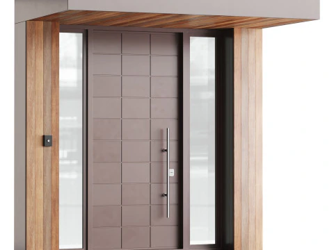 Modern entrance door 02 3D Model