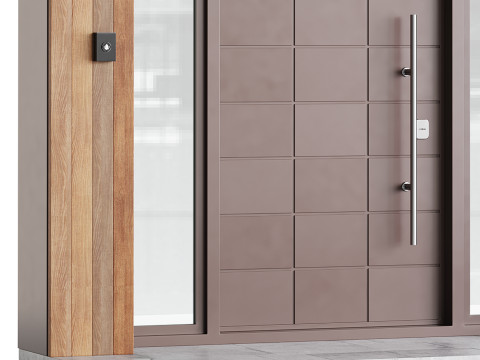 Modern entrance door 02 Modello 3D